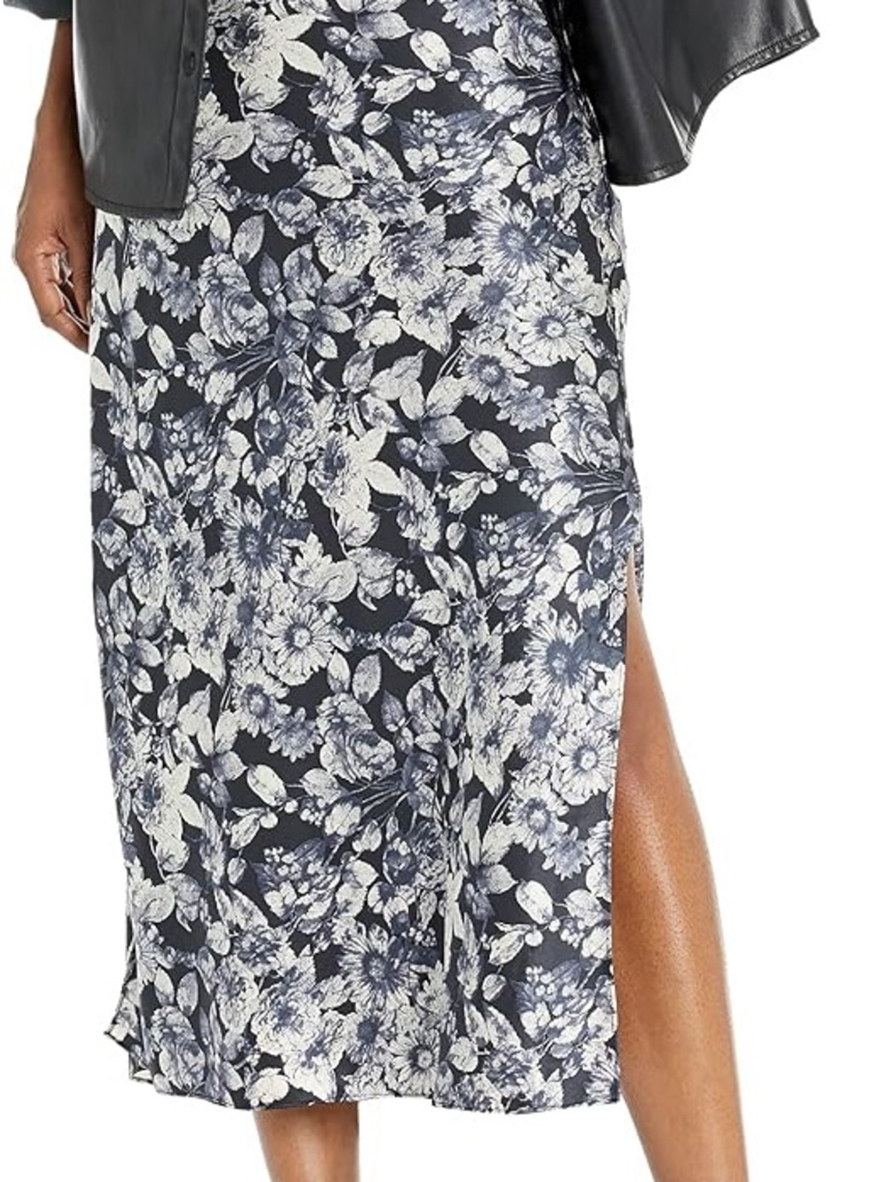 Cinq à Sept Photo Real Adis Skirt in Slate Multi - 100% silk
